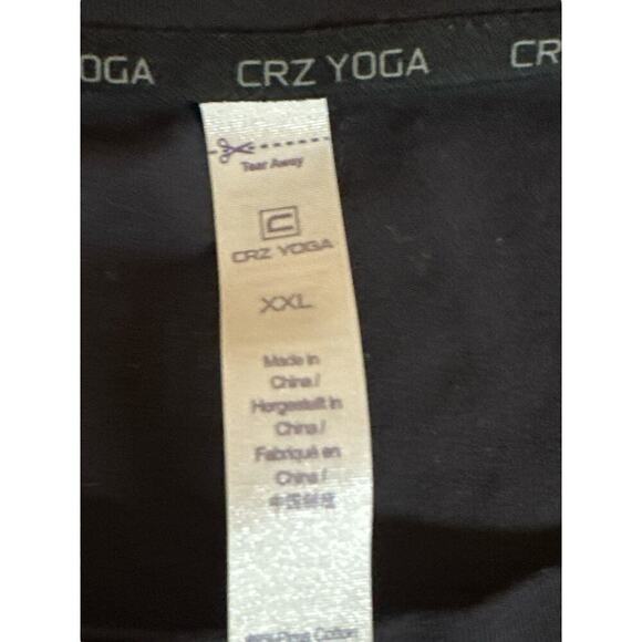 CRZ Yoga Women's Stretch Pima Cotton Short Sleeve Henley T-Shirt Size XXL Black - Picture 6 of 7